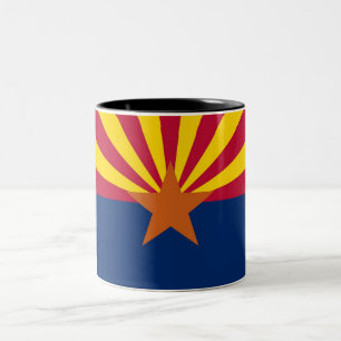 2 Couleurs Tasse de café à deux tons de drapeau d'état de