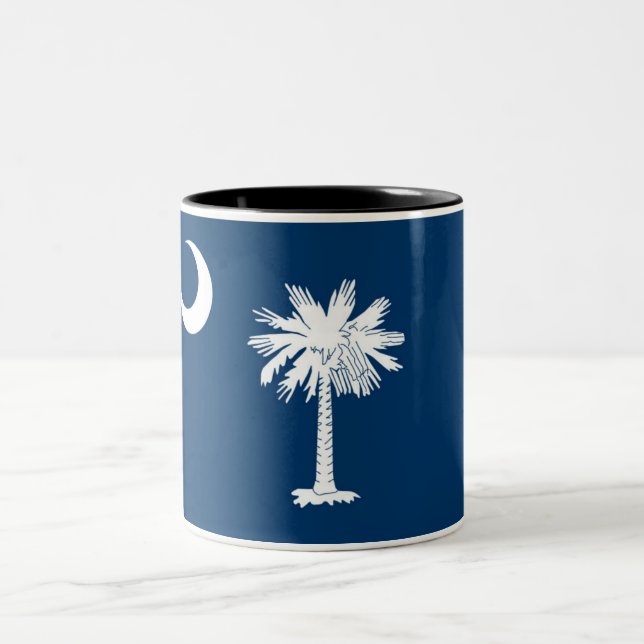 2 Couleurs Tasse de café à deux tons de drapeau d'état de la (Centre)