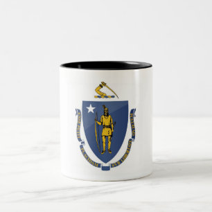 2 Couleurs Tasse de café à deux tons de drapeau d'état du
