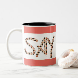 2 Couleurs Tasse de café à deux tons "dites amour"