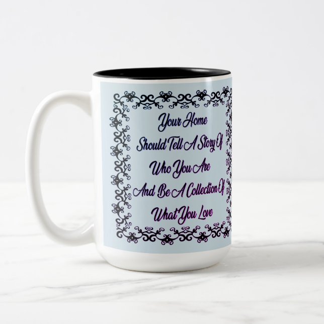 2 Couleurs Tasse de café à la maison de citation (Gauche)