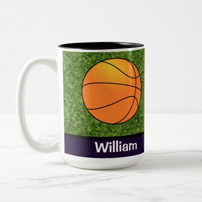 2 Couleurs Tasse de café à thème basketball (Gauche)