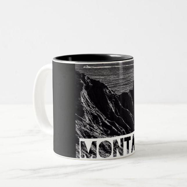 2 Couleurs tasse de café artsy de montauk (Devant gauche)