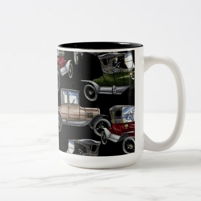 2 Couleurs Tasse de café Auto Nostalgie Voitures Classiques (Droit)