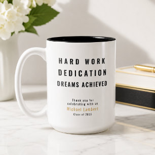 2 Couleurs Tasse de café avec citation moderne de remise de d