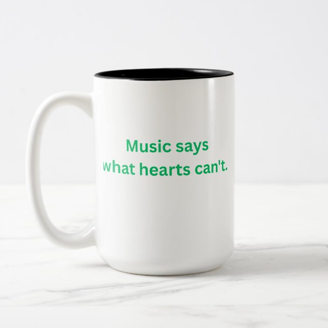 2 Couleurs Tasse de café avec citation musicale (Gauche)