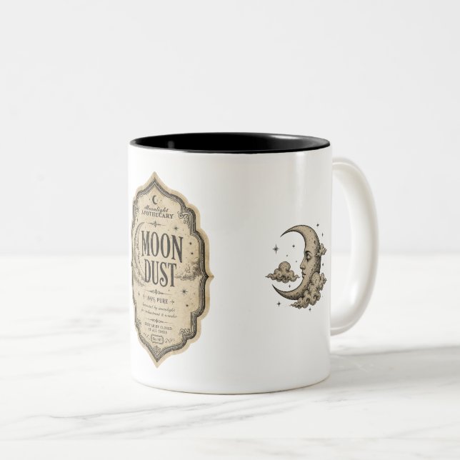 2 Couleurs Tasse de café avec étiquette de potion d'apothicai (Devant droit)