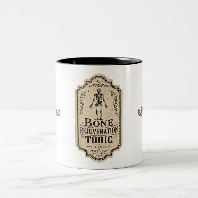 2 Couleurs Tasse de café avec étiquette de potion d'apothicai (Centre)