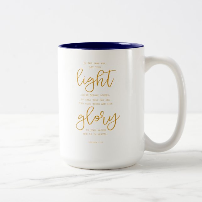 2 Couleurs Tasse de café avec l'écriture sainte - 5h16 de (Droit)