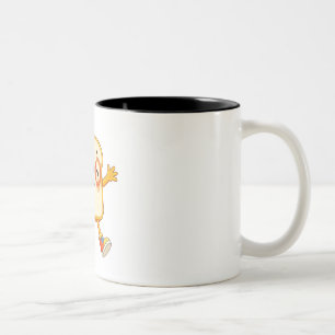 2 Couleurs Tasse de café avec personnage de dessin animé de p