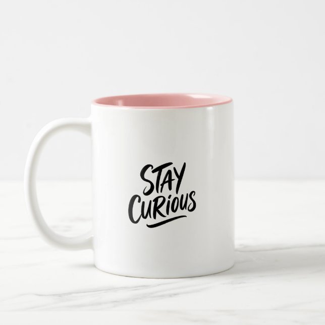 2 Couleurs Tasse de café avec typographie inspirante Restez C (Gauche)
