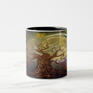 2 Couleurs Tasse de café bicolore Arbre Épouvantable