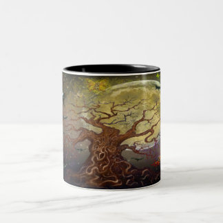 2 Couleurs Tasse de café bicolore Arbre Épouvantable