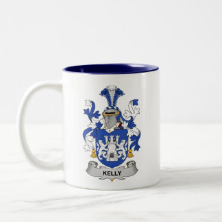 2 Couleurs Tasse de café bicolore au blason de la famille Kel