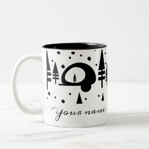 2 Couleurs Tasse de café bicolore pour camping d'hiver