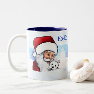 2 Couleurs Tasse de café bicolore pour chiots Westie de Noël