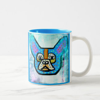 2 Couleurs Tasse de café bleue de Frenchie