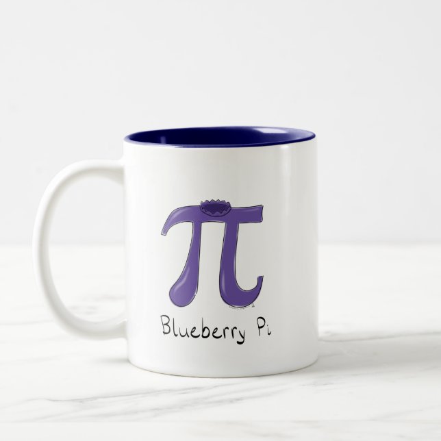 2 Couleurs Tasse de café Blueberry Pi Cute Math Pi Day (Gauche)
