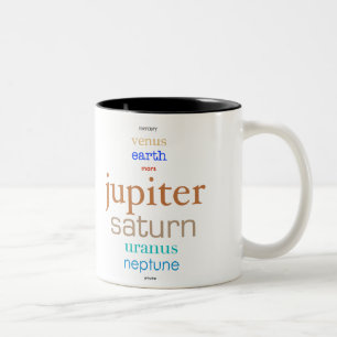 2 Couleurs tasse de café chic de système solaire de geek
