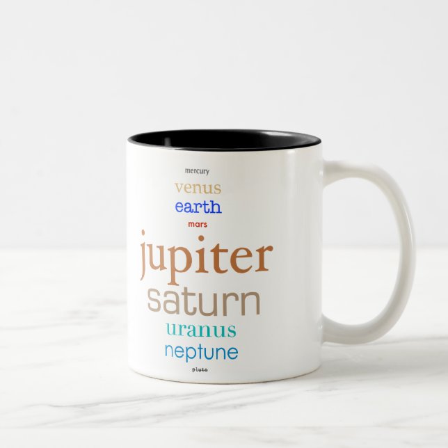 2 Couleurs tasse de café chic de système solaire de geek (Droit)