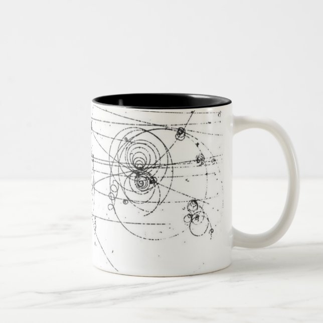 2 Couleurs tasse de café chic de voies de particules de geek (Droit)
