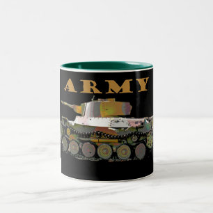 2 Couleurs Tasse de café classique de bateau-citerne d'armé