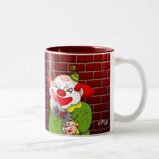 2 Couleurs Tasse de café Clown Tueur (Droit)