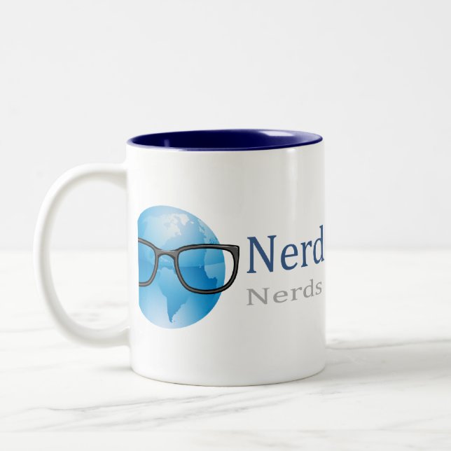 2 Couleurs Tasse de café courante de troupeau nerd (Gauche)