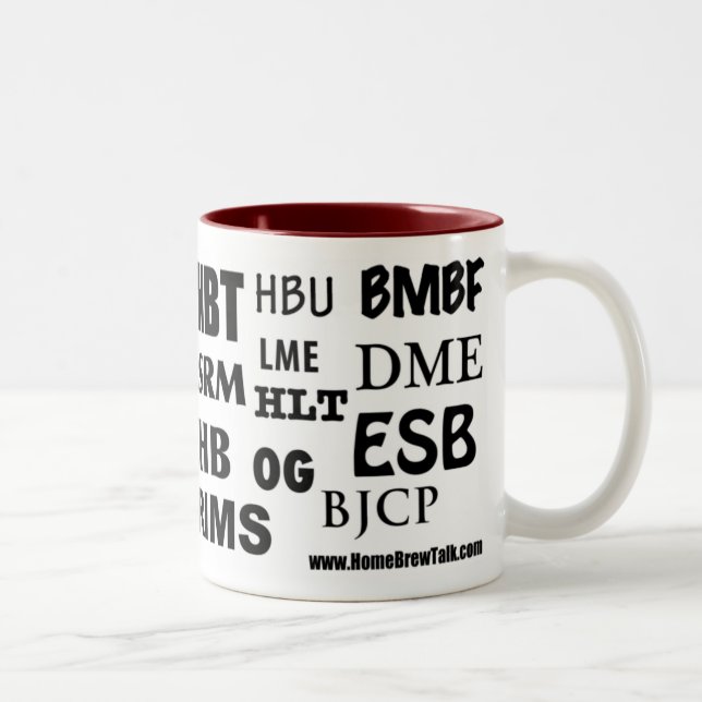 2 Couleurs Tasse de café d'acronymes (Droit)