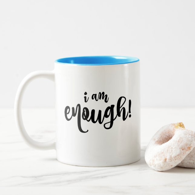 2 Couleurs Tasse de café d'affirmation d'abondance (Avec donut)