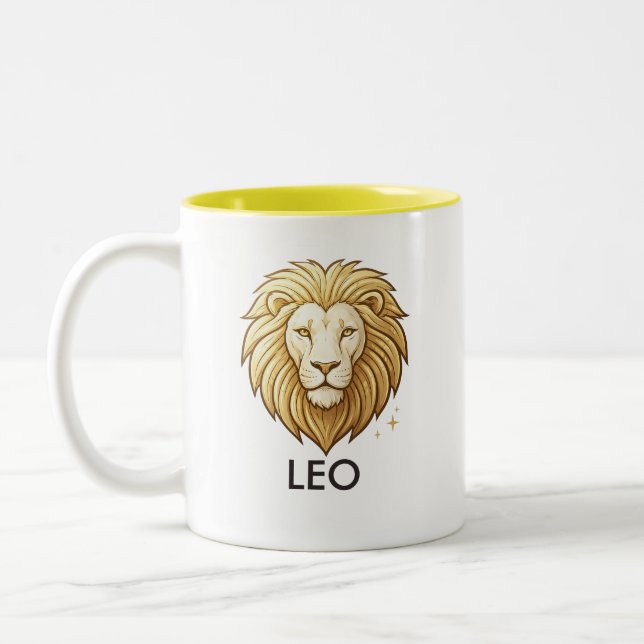 2 Couleurs Tasse de café d'anniversaire Astrologie Signe Zodi (Gauche)