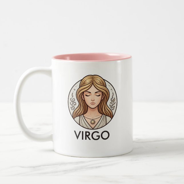 2 Couleurs Tasse de café d'anniversaire Astrologie Signe Zodi (Gauche)