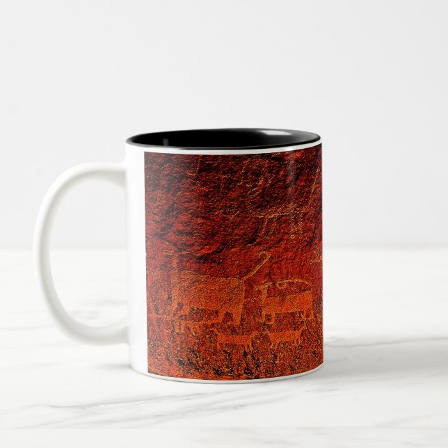 2 Couleurs Tasse de café d'art de roche grande (Gauche)