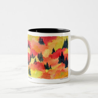 2 Couleurs Tasse de café de "AUTOMNE" de lac autumn
