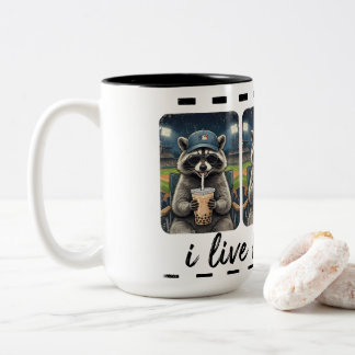 2 Couleurs Tasse de café de baseball Raton laveur drôle – J'h