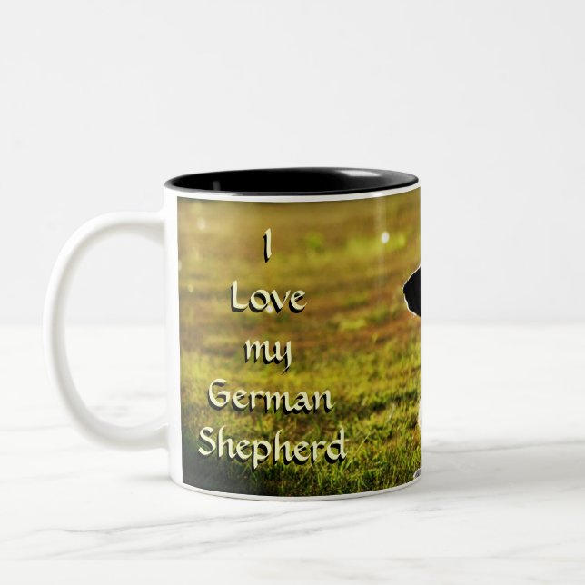 2 Couleurs Tasse de café de berger allemand (Gauche)