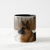 Tasse de café de berger allemand