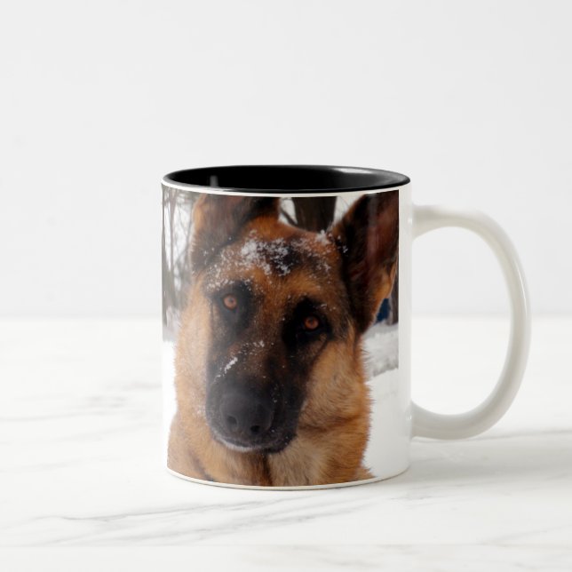 2 Couleurs Tasse de café de berger allemand (Droit)