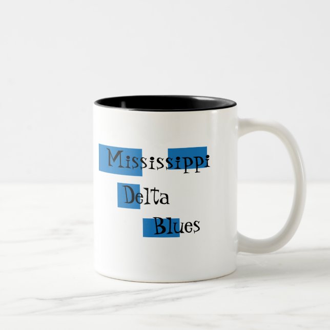 2 Couleurs Tasse de café de bleus de delta du Mississippi (Droit)