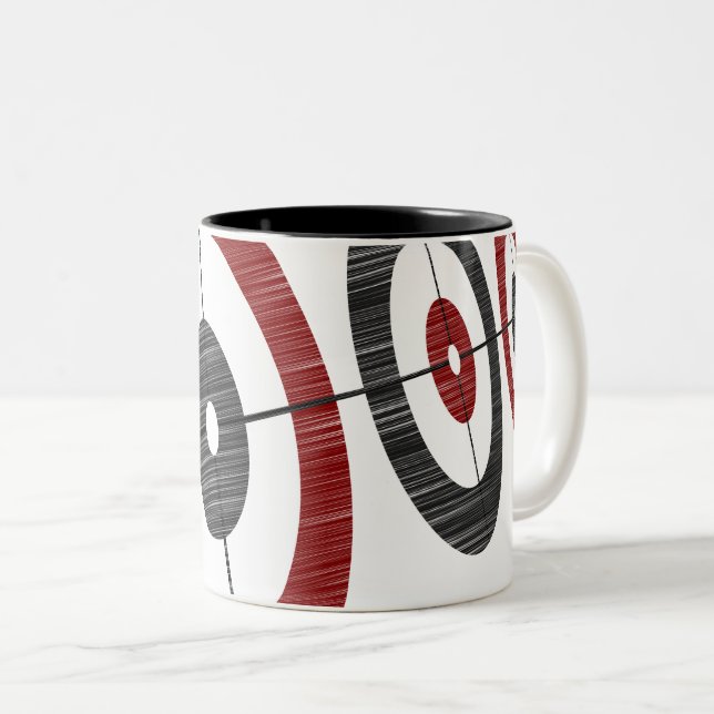 2 Couleurs Tasse de café de bordage de Chambres (Devant droit)