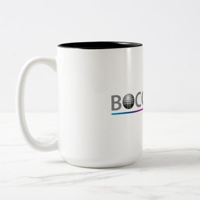 2 Couleurs Tasse de café de boule de Bocce (avec l'accent (Gauche)
