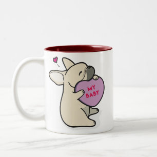 2 Couleurs Tasse de café de Bouledogue-Faon du 2015-French de
