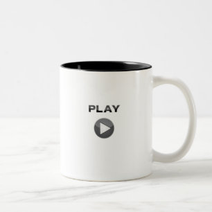 2 Couleurs tasse de café de bouton de jeu
