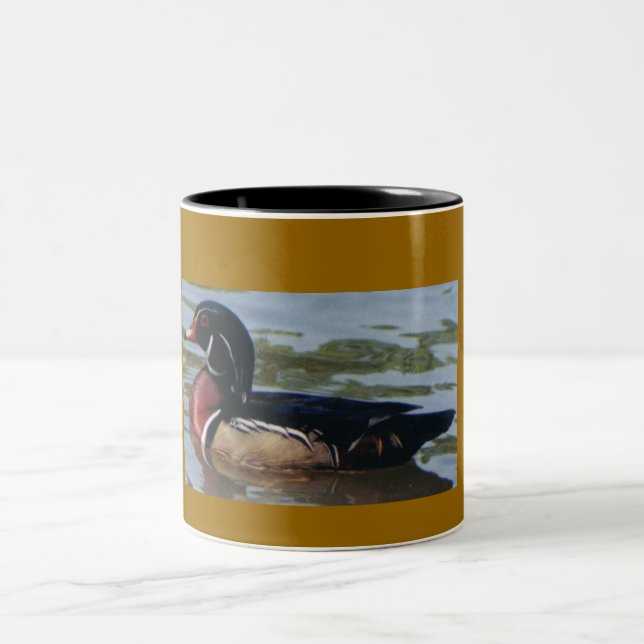 2 Couleurs Tasse de café de canard en bois (Centre)