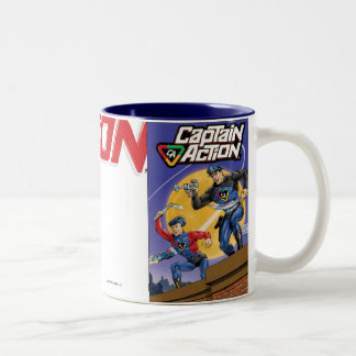 2 Couleurs Tasse de café de capitaine Action Retro