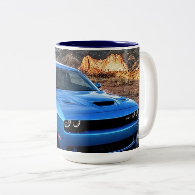 2 Couleurs Tasse de café de challengeur de Hellcat de Dodge (Devant droit)