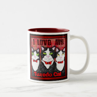 2 Couleurs Tasse de café de chat de smoking
