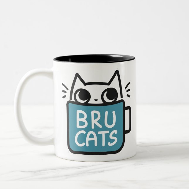 2 Couleurs Tasse de café de chats de Bru (Gauche)