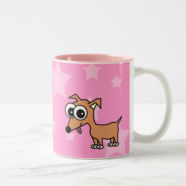 2 Couleurs Tasse de café de chiwawa de bande dessinée (Droit)