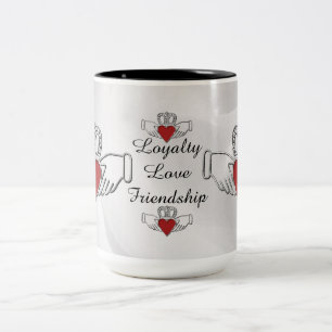 2 Couleurs Tasse de café de Claddagh d'amitié d'amour de